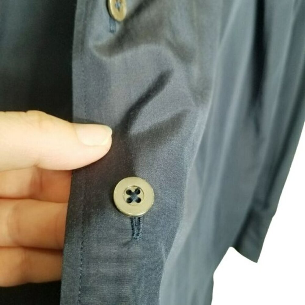 Halogen Mens dress shirt button down Navy Blue EUC 17.5 XL - Picture 3 of 11